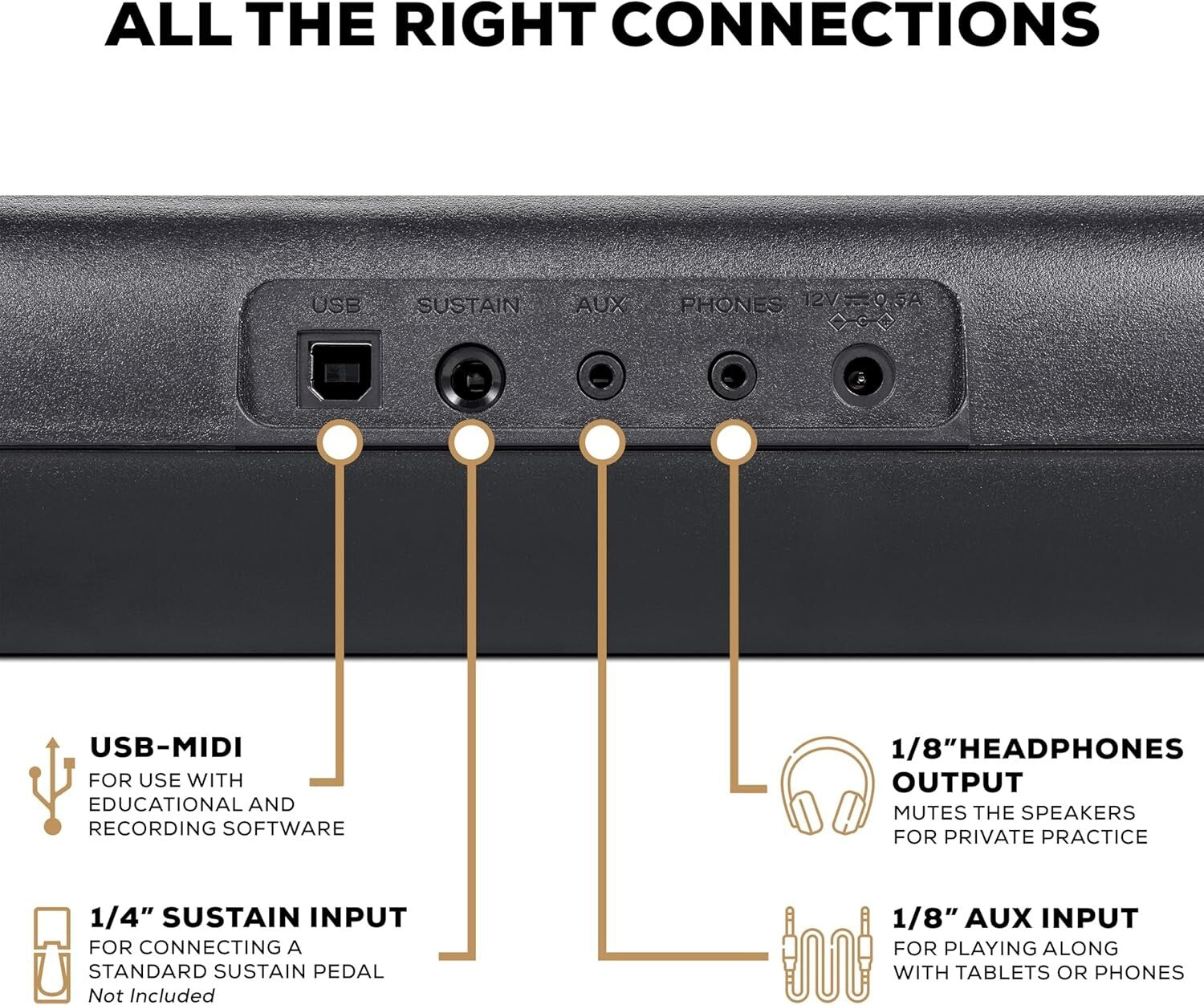Portable 61-Key Melody MK4 Digital Piano with Built-in Speakers & Music Stand