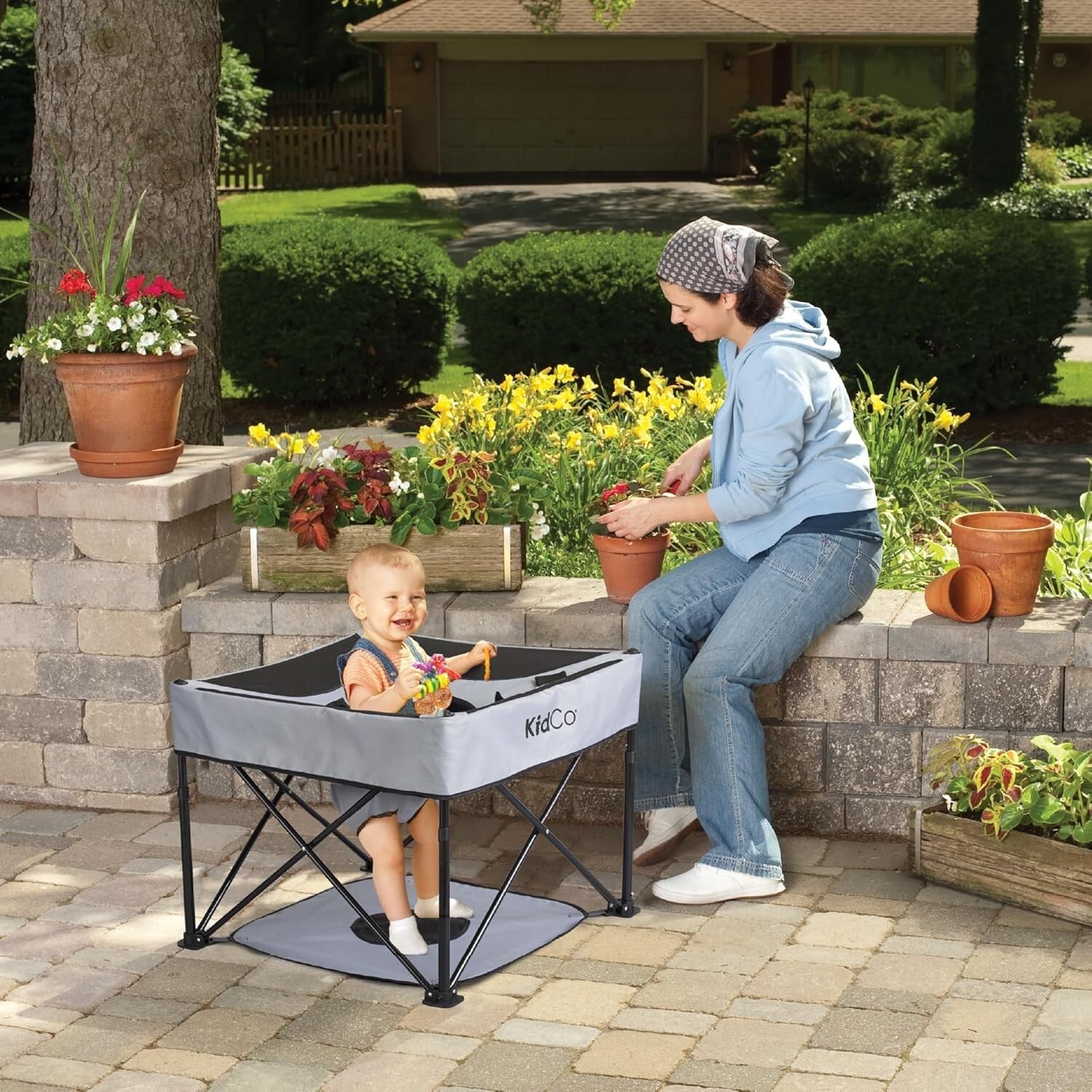 Midnight GoPod Folding Baby Chair with Adjustable Height - Ideal for Travel