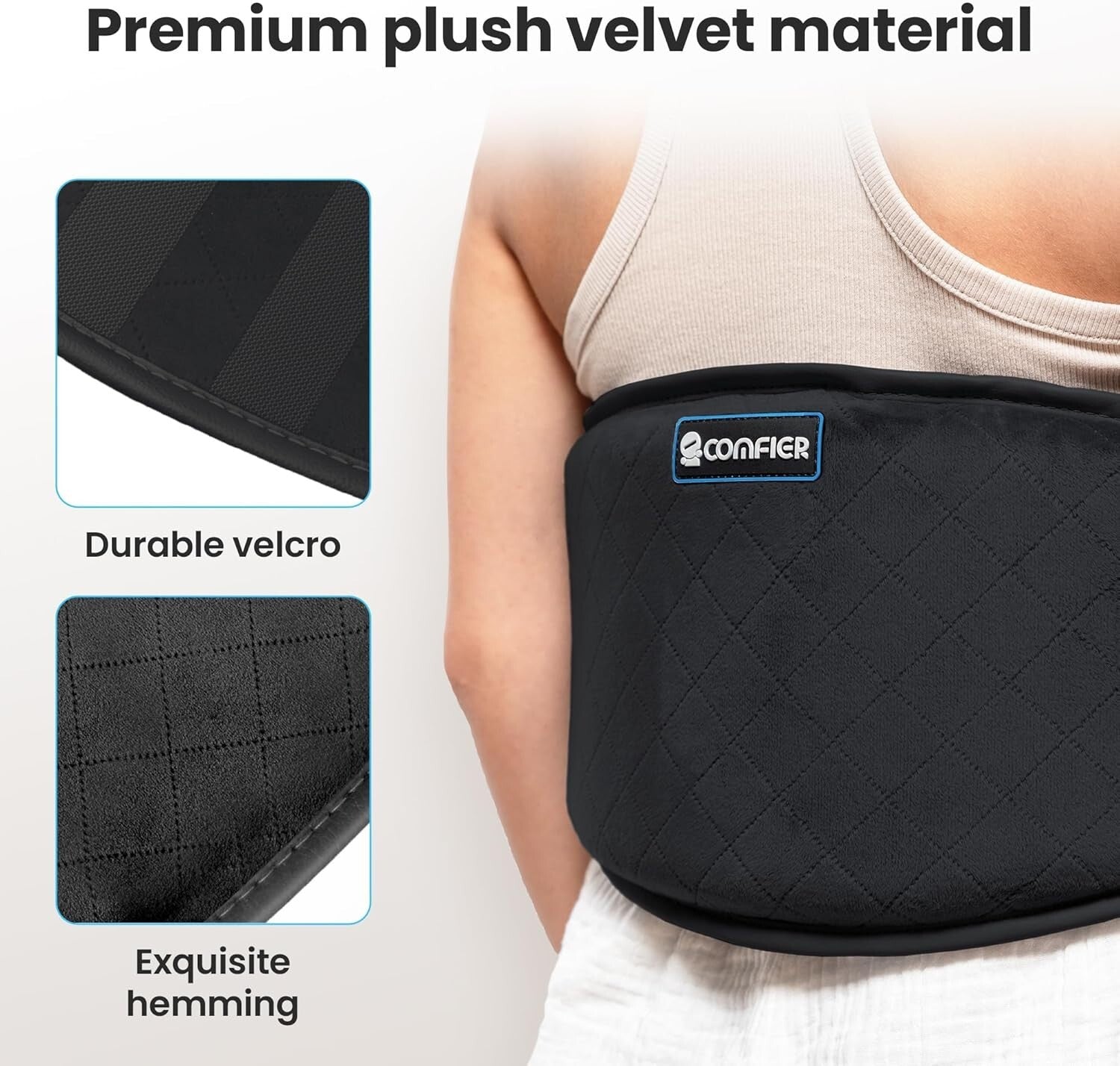 Soft Velvet Cordless Back Heating Pad - 58 Inches for Full Comfort & Relaxation