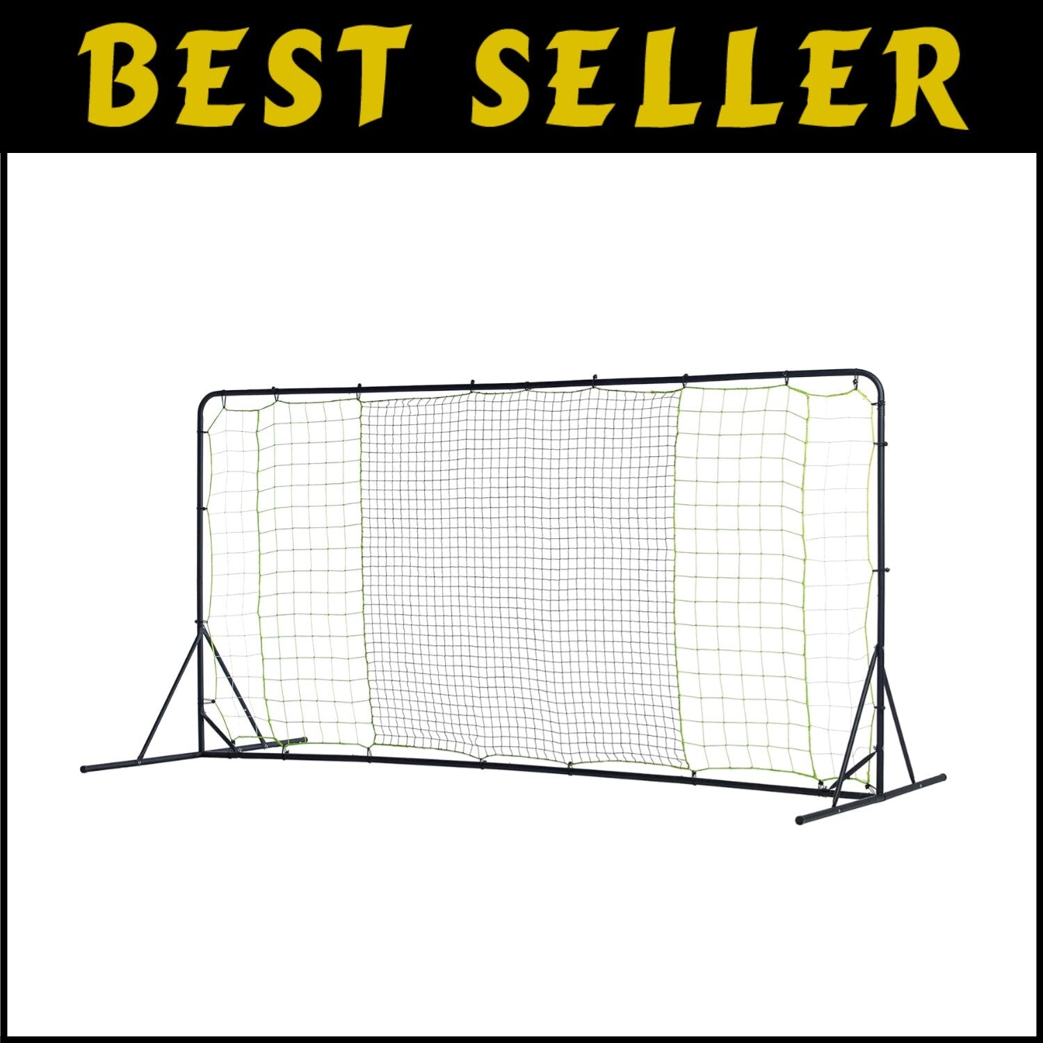 Durable Soccer Rebounder - Tournament Steel Net for Training 12' x 6' & 6' x 4'