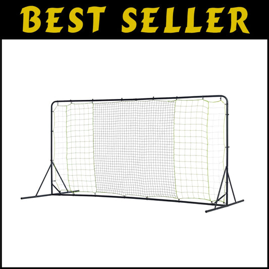 Durable Soccer Rebounder - Tournament Steel Net for Training 12' x 6' & 6' x 4'