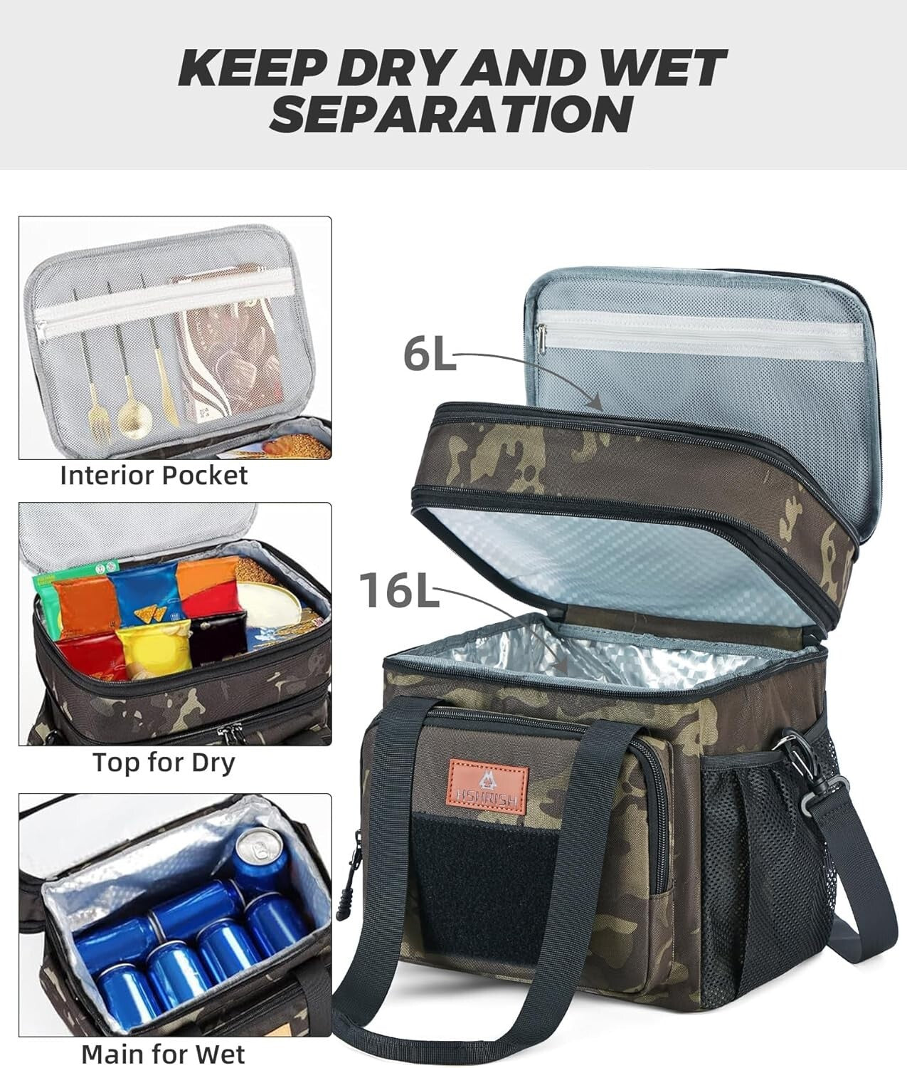 All-in-One Insulated Cooler Bag for Work and Outdoor Adventures - 22L Capacity