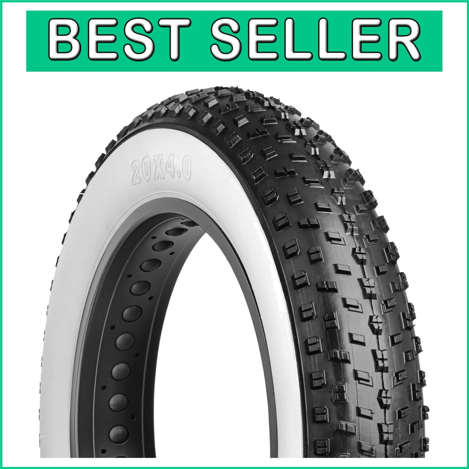 Folding 20x4.0 Inch High-Density Bike Tire - Perfect for Trails & Streets