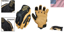 Load image into Gallery viewer, Heavy Duty Genuine Leather Work Gloves - Impact Protection in Black &amp; Brown