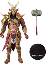Load image into Gallery viewer, Collectible 7-Inch Shao Kahn Figure - Mortal Kombat Action Hero with Hammer