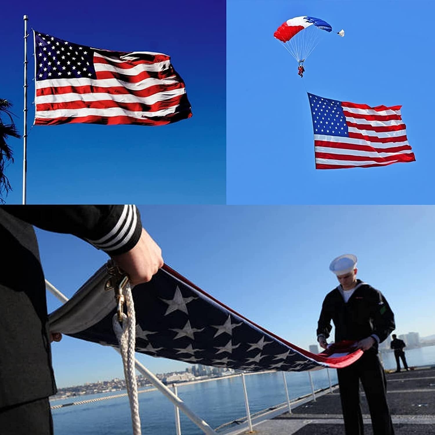 Giant 12x18 Ft American Flag – Reinforced, Non-Fade, Perfect for Outdoor Display