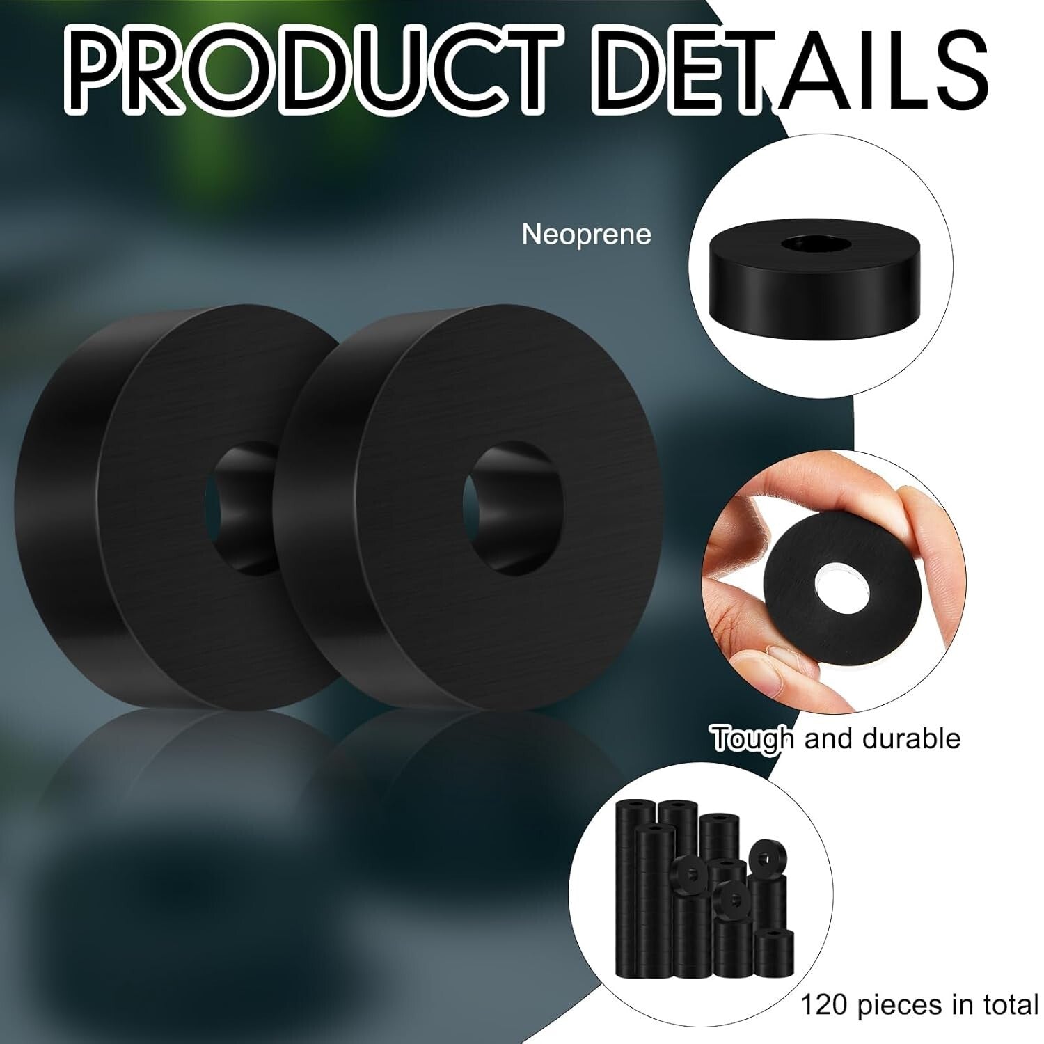 Versatile Rubber Spacer Washers 1 OD x 3/8 ID - Ideal for Home & Automotive