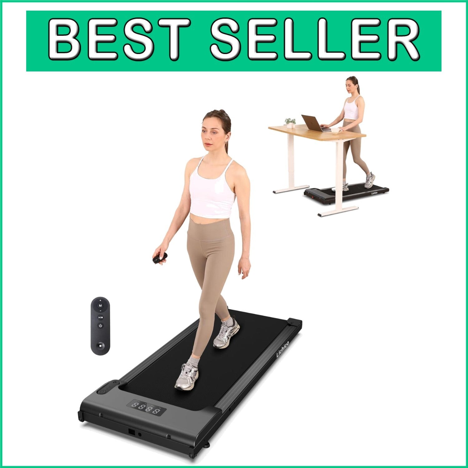 2.5HP Brushless Motorized Walking Pad - Space-Saving Treadmill for Workouts