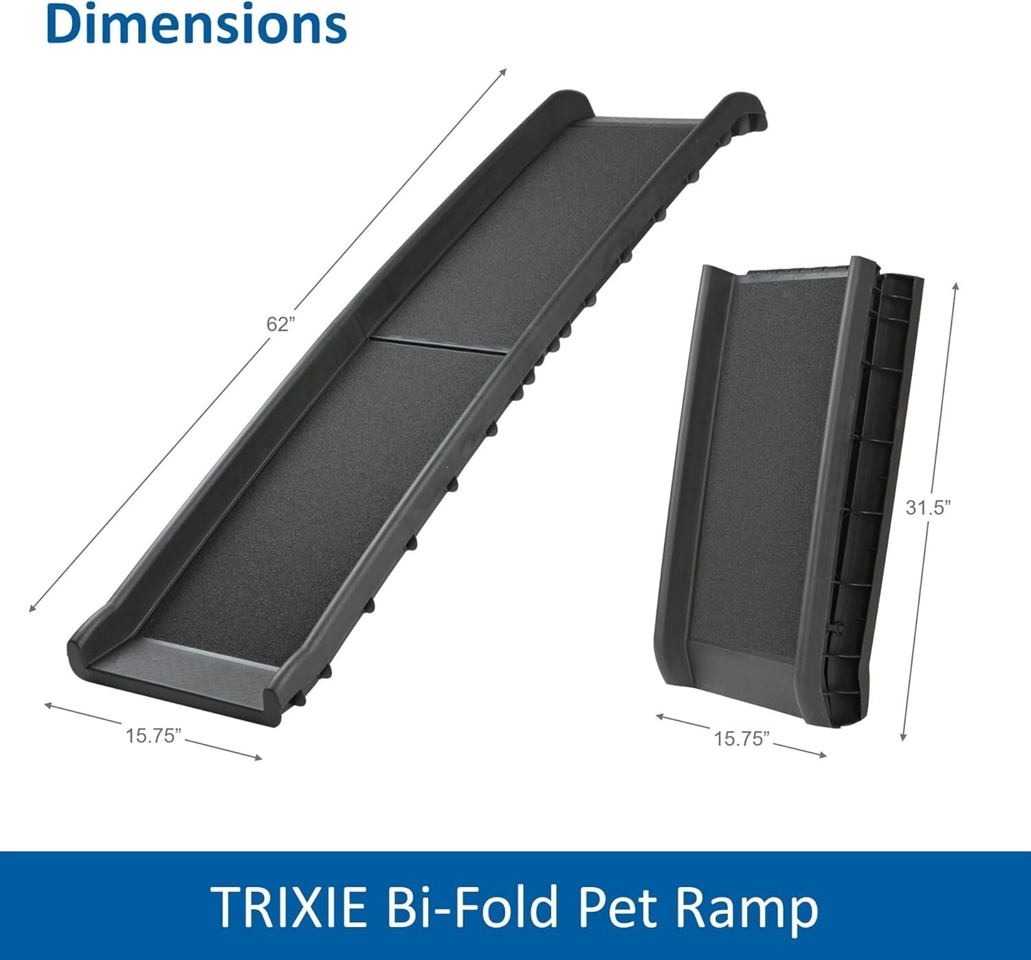 Folding Dog Ramp for SUVs - Safe Non-Slip Access for Large Dogs Up to 200 lbs