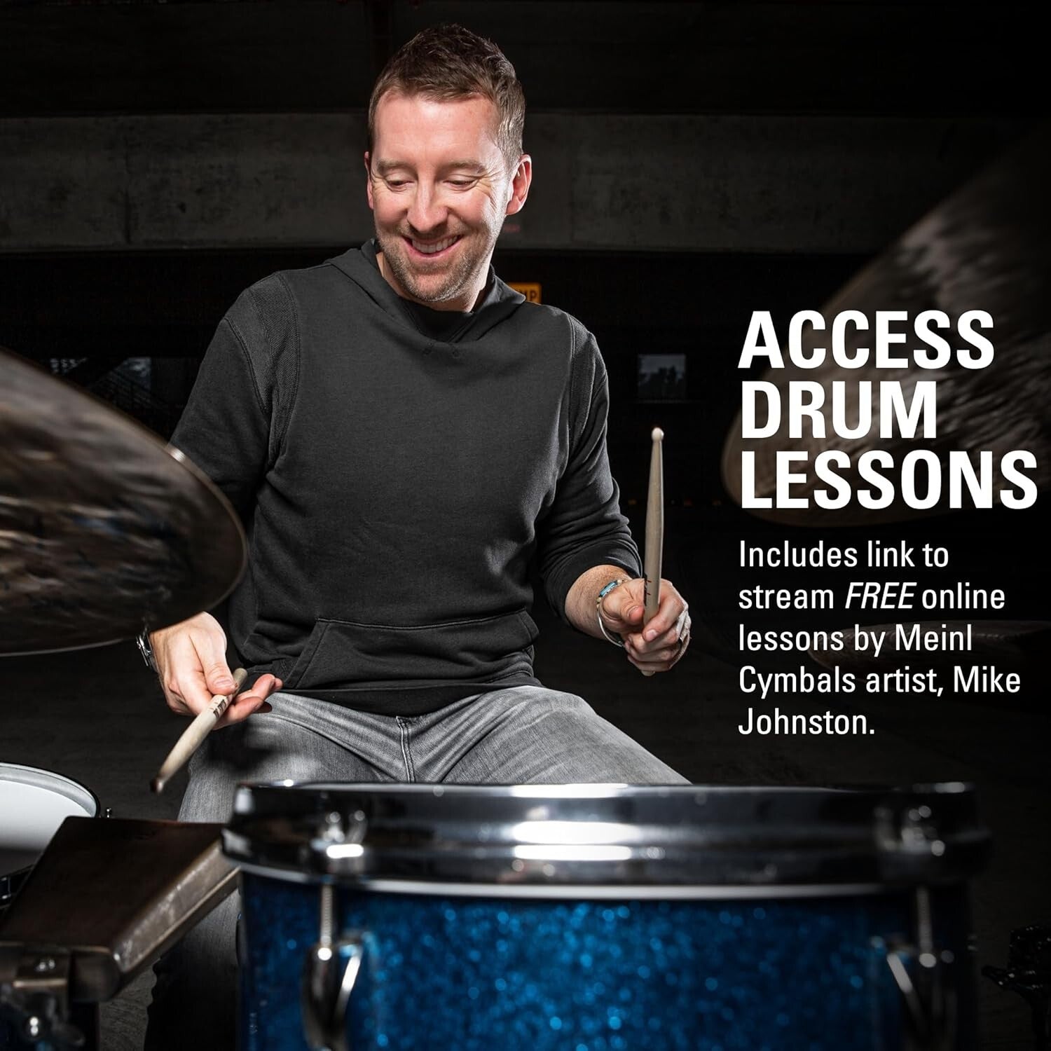 Meinl HCS Cymbal Set - 13" Hi-Hats, 14" Crash & 10" Splash, 5A Sticks Included