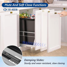 Load image into Gallery viewer, Heavy-Duty Dual Pull-Out Trash Can Kit with Soft-Close for Kitchen Organization