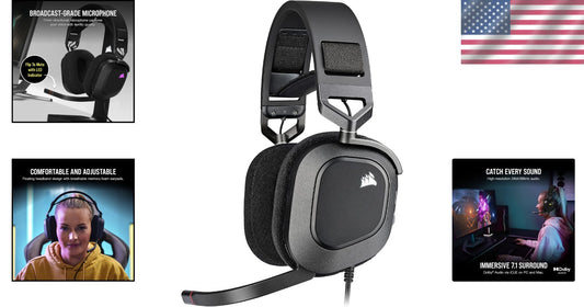 Wireless Performance with HS80 RGB Gaming Headset, Touch Control & Comfort Fit