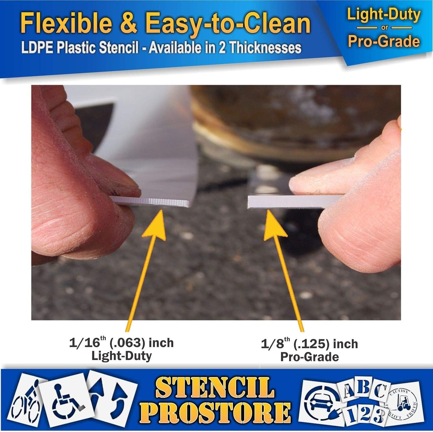 Flexible 12" Number Stencils - 1/16" Thickness Light-Duty Kit for Easy Painting