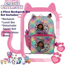 Load image into Gallery viewer, Durable 16" Gabby’s Dollhouse Sequin Backpack Set - Perfect for School Travel