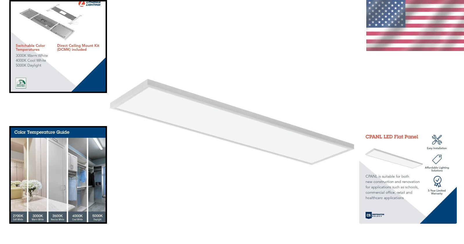 CSA Certified 1x4 LED Light Panel - Versatile for Bathroom, Classroom & Garage