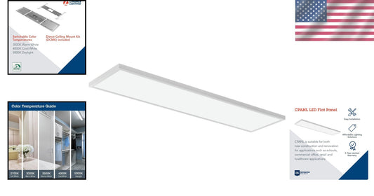 CSA Certified 1x4 LED Light Panel - Versatile for Bathroom, Classroom & Garage