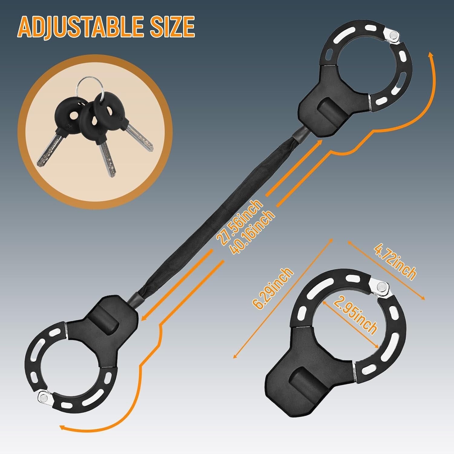 Alloy Electric Scooter Lock with Waterproof Bag – Stylish & Secure Accessories