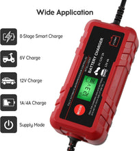 Load image into Gallery viewer, Sailnovo 4A Smart 6V-12V Charger - Fully Automatic 8-Stage Battery Maintainer