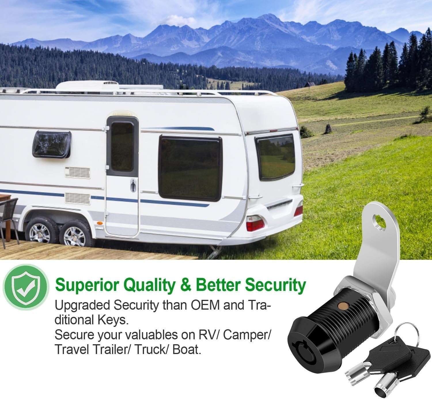 Durable Keyed Alike 10-Pack RV and Camper Locks - Protection for Your Valuables