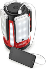 Load image into Gallery viewer, Versatile 4 Panel LED Camping Lantern with Rechargeable Batteries &amp; Flashlight