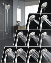 Load image into Gallery viewer, 2.5 GPM Dual Shower Head with Handheld Spray &amp; 60" Rotatable Hose - Nickel
