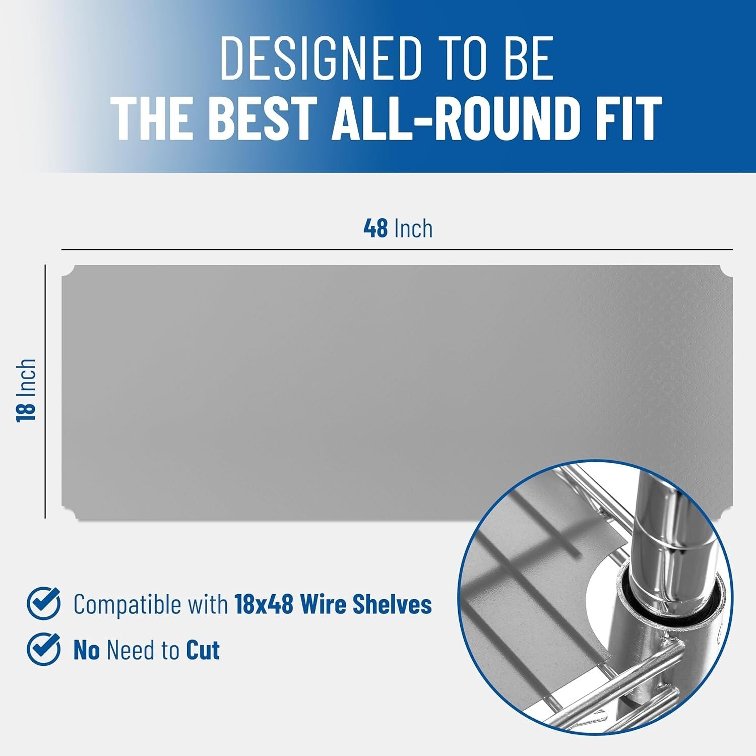 4-Pack Clear Plastic Shelf Liners 18 x 48 - Elegant Protection for Wire Shelving