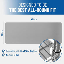 Load image into Gallery viewer, 4-Pack Clear Plastic Shelf Liners 18 x 48 - Elegant Protection for Wire Shelving