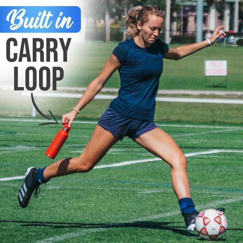 Coldest 32 oz Insulated Sports Water Bottle with Straw Lid - Leak-Proof Design