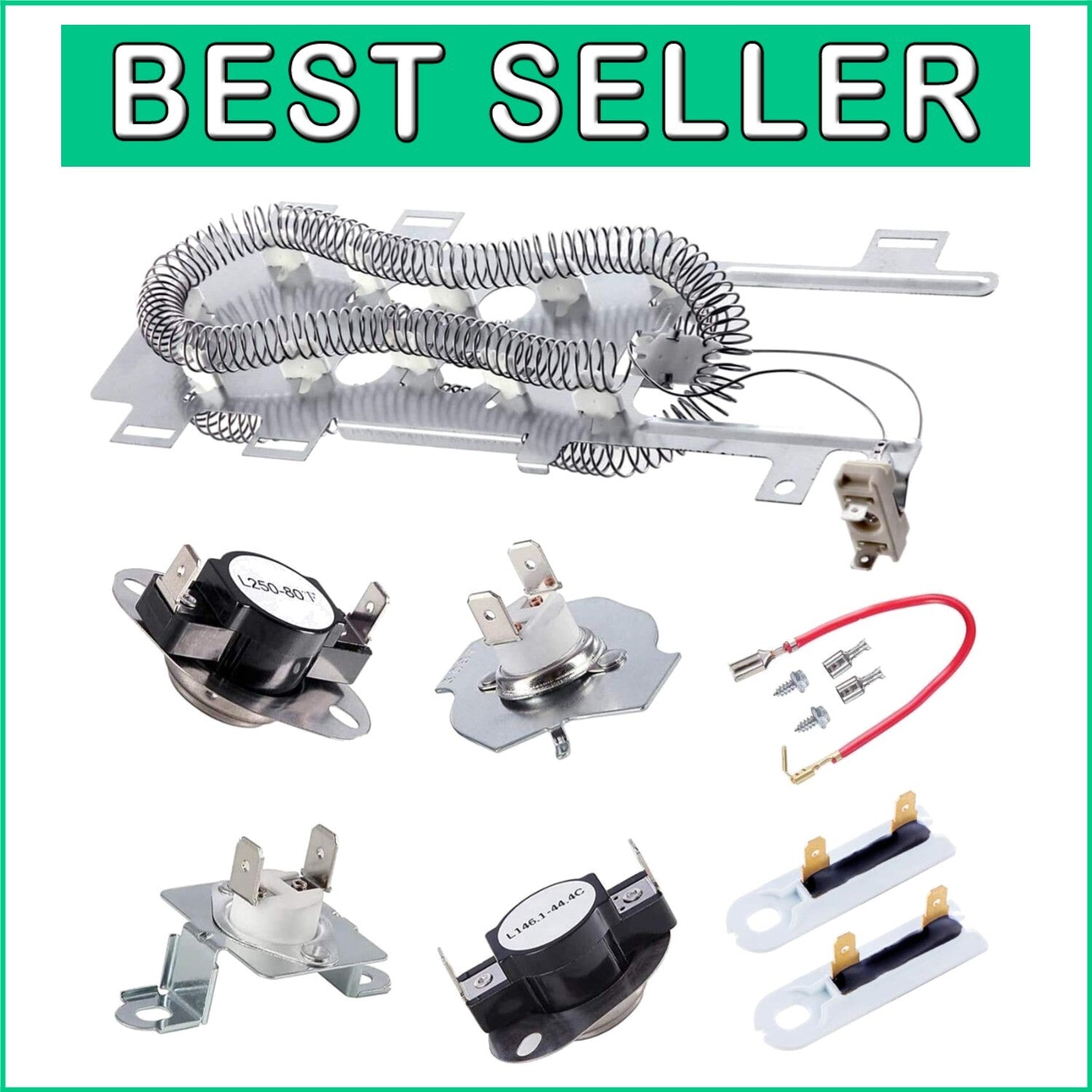 Durable 8544771 Heating Element & 279816 Thermostat Compatible with Major Brands