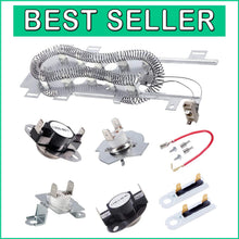 Load image into Gallery viewer, Durable 8544771 Heating Element &amp; 279816 Thermostat Compatible with Major Brands