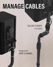 Load image into Gallery viewer, Pair of Adjustable Speaker Stands for Satellite Speakers - Lightweight &amp; Sturdy