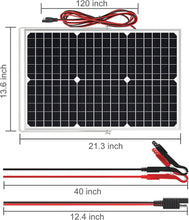 Load image into Gallery viewer, Compact 30W Solar Panel with Plug &amp; Play Charger - Ideal for RV, Boat, and More