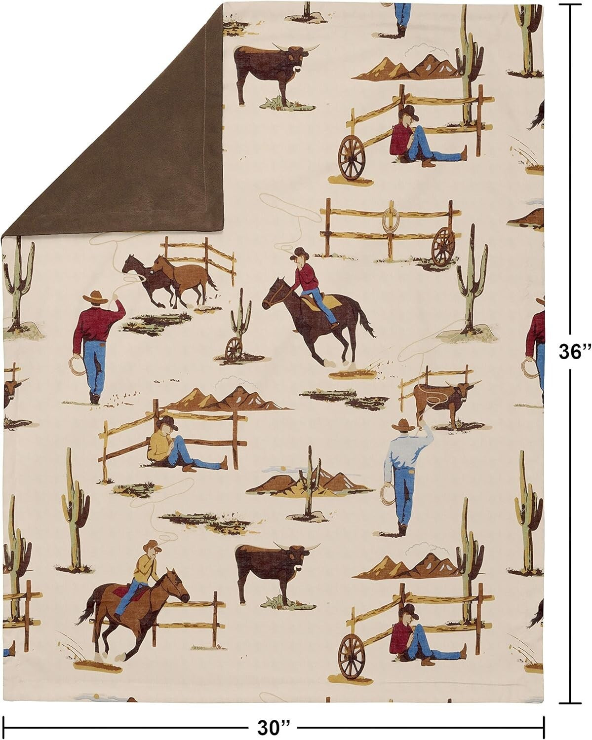 36x30 Inch Southwestern Minky Baby Blanket - Perfect for Infants & Toddlers