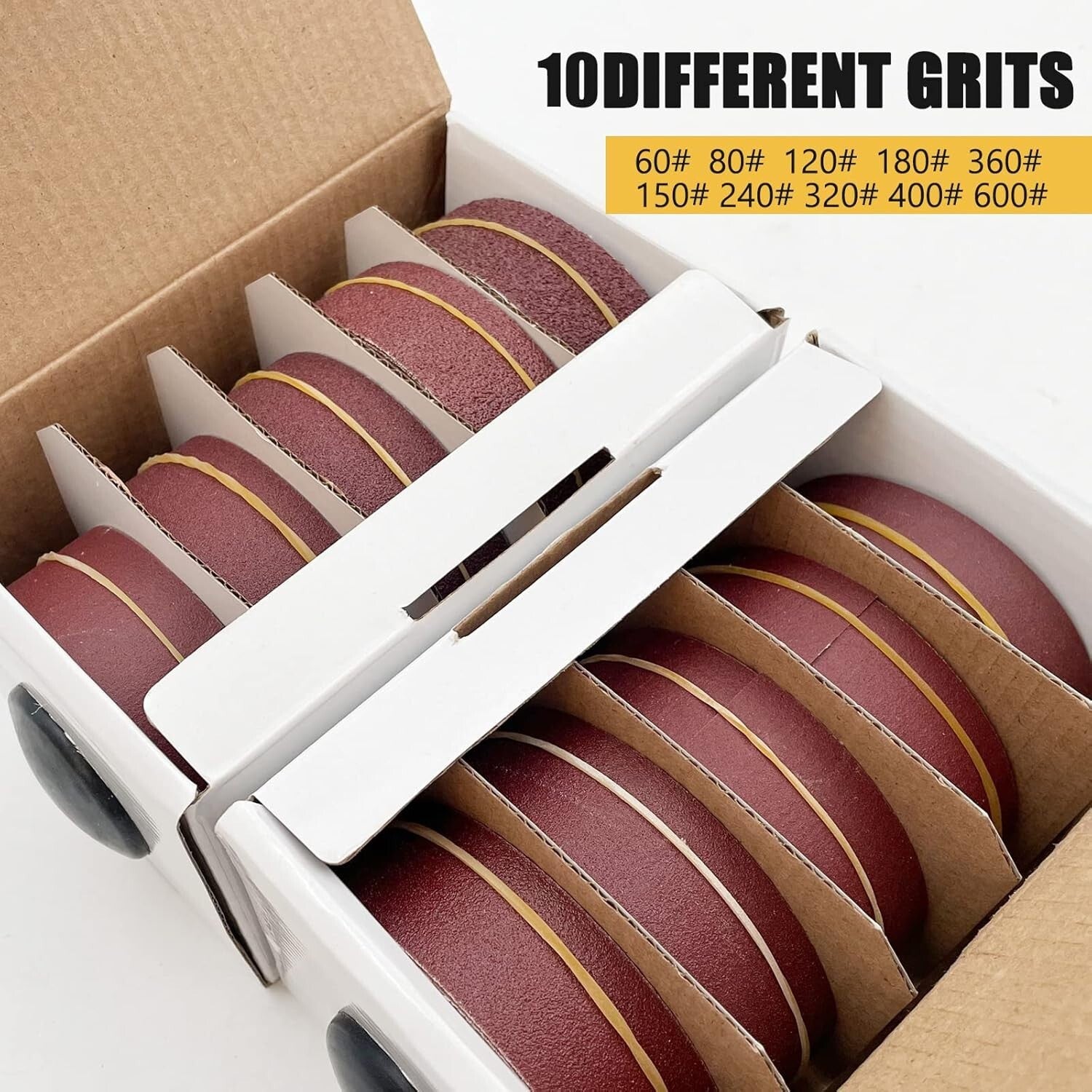 Comprehensive 10-Roll Emery Cloth Set with Dispenser for Metal, Wood, and More