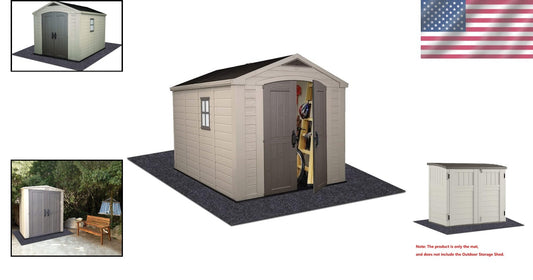 Eco-Friendly 8' x 6' Outdoor Carport Mat—Tear-Resistant & Easy Installation