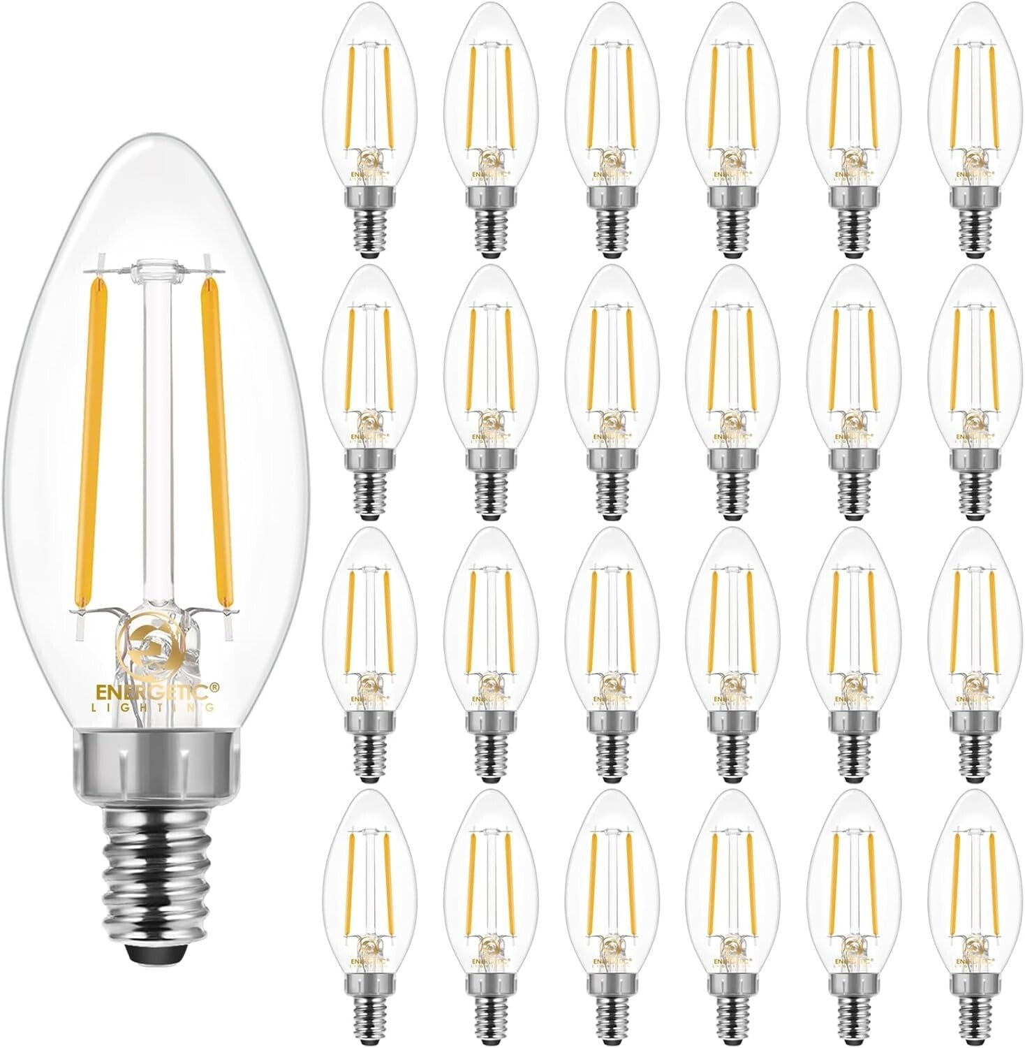 Dimmable Soft White LED Bulbs B10, 60W Equivalent - Elegant Chandelier Lighting