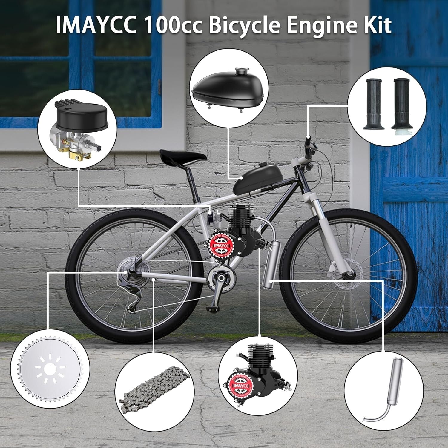 2-Stroke Gas Bicycle Engine Kit for 26-28" Bikes - Enhance Your Ride Today!
