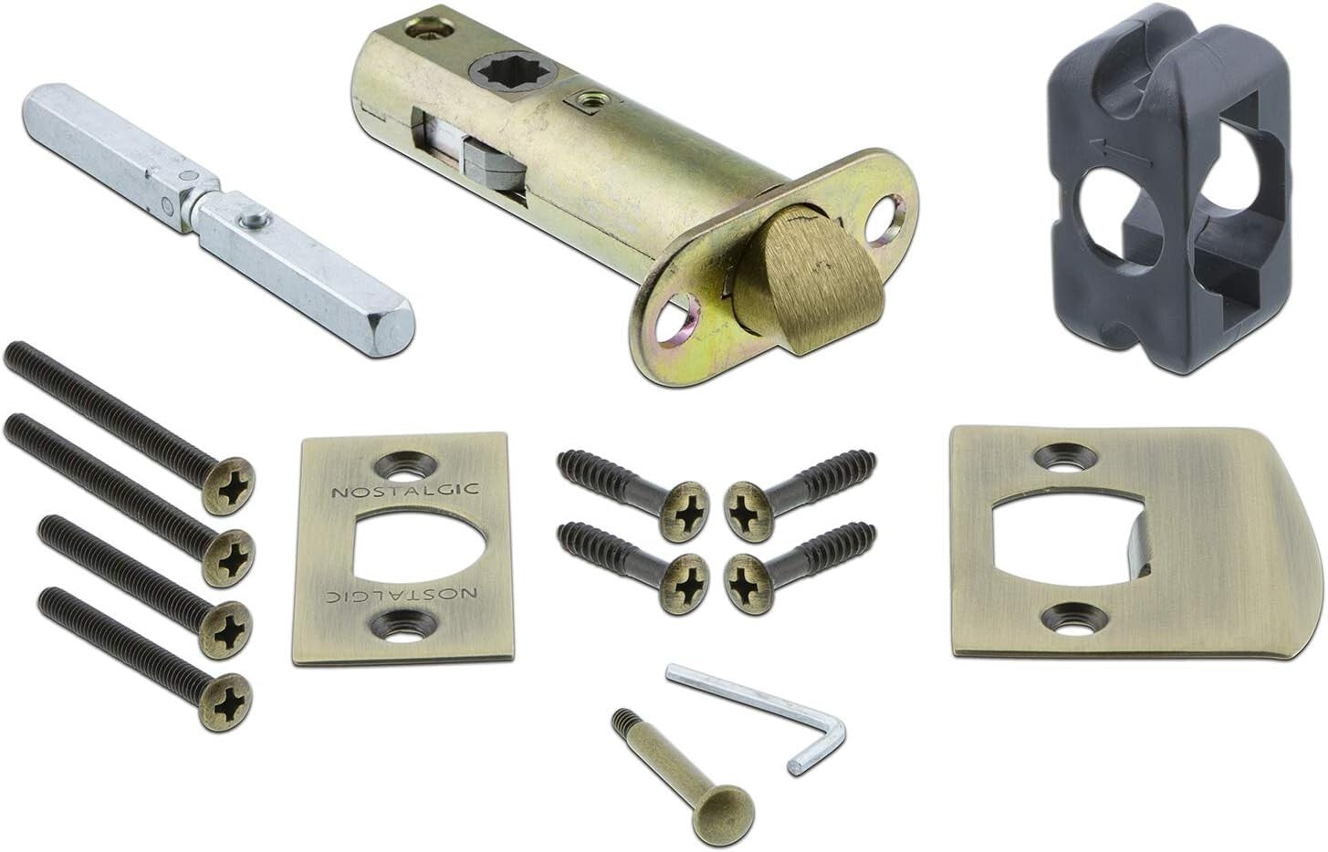 Sophisticated Antique Brass Rosette Door Knob with Pristine Crystal Handle