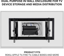 Load image into Gallery viewer, 9 Inch In-Wall Enclosure for TVs - Matte White Dual-Purpose Media Storage Box