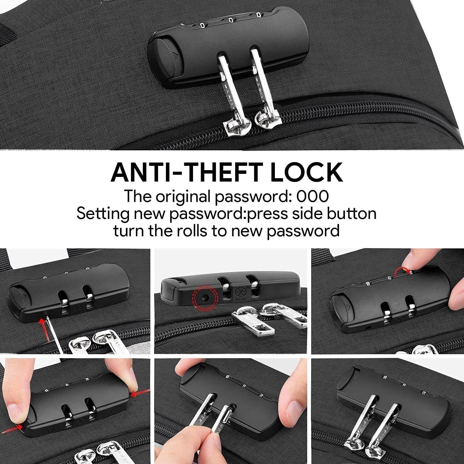 Lightweight 18.4" Business Backpack with Headphone Jack & Anti-Theft Design