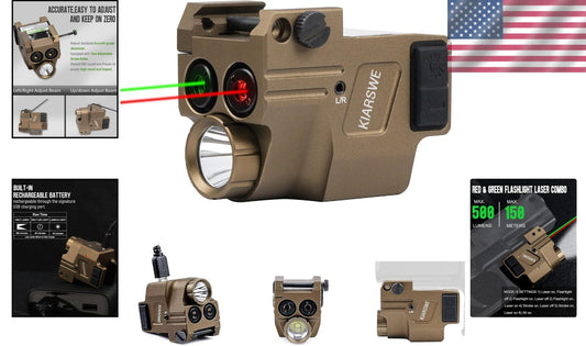 Picatinny-Compatible Red Green Laser Combo for Pistol & Rifle Accessories