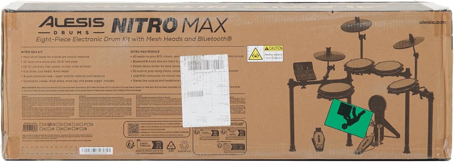 Ultimate Nitro Max Drum Kit - 10" Dual Zone Snare, 440+ Sounds & Drumeo Access