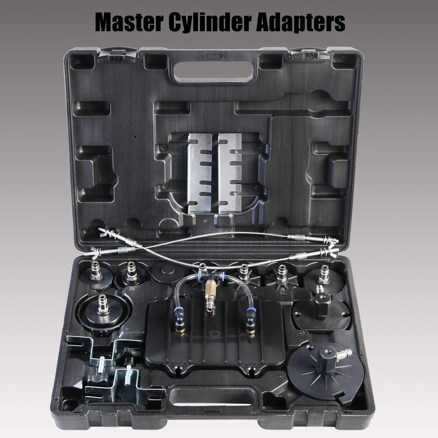Durable Brake Bleeder Tool Set with Universal Adapters & Oil Collection Bottle