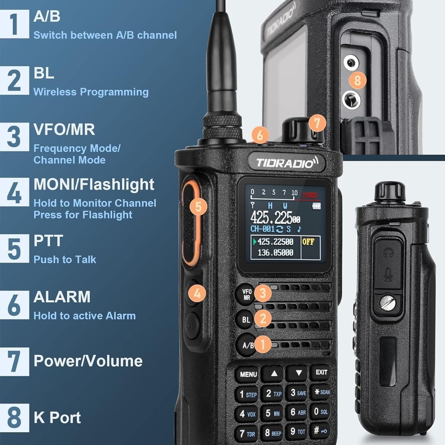 Advanced 10W Two Way Radio with Wireless Programming & Long Range Capability