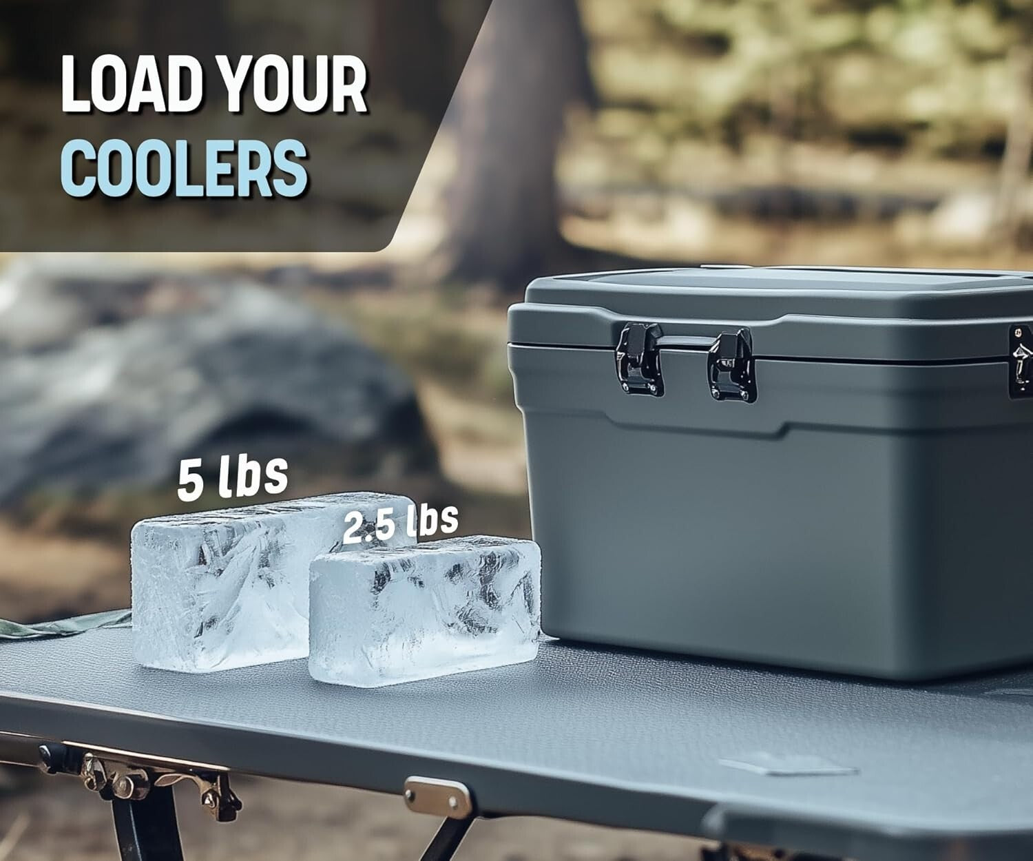 2-Pack Extra Large Ice Block Mold with Lid - 5 lbs Silicone Tray for Coolers