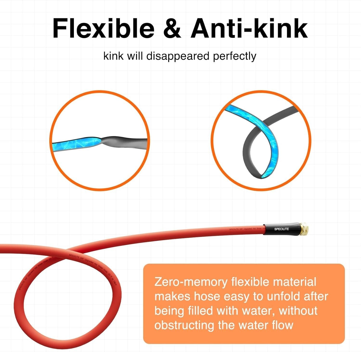 150ft Kink-Free Garden Hose with 3/4" Brass Fittings - All-Weather Performance