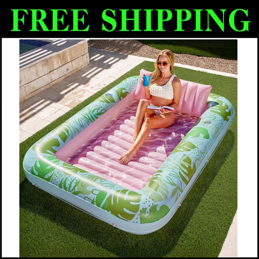Ultimate 4-in-1 Inflatable Pool Raft with Pillow - Perfect for Summer Sunbathing