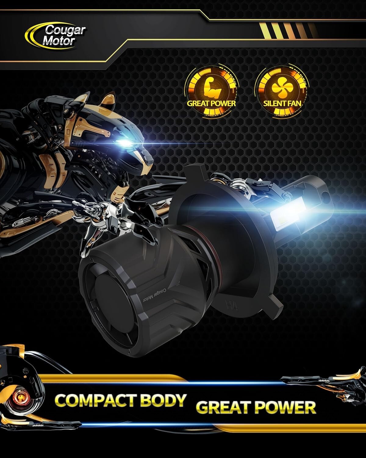 Durable 9003/H4 Off-Road Fog Light Bulbs - 50,000 Hour Lifespan - Pack of 2