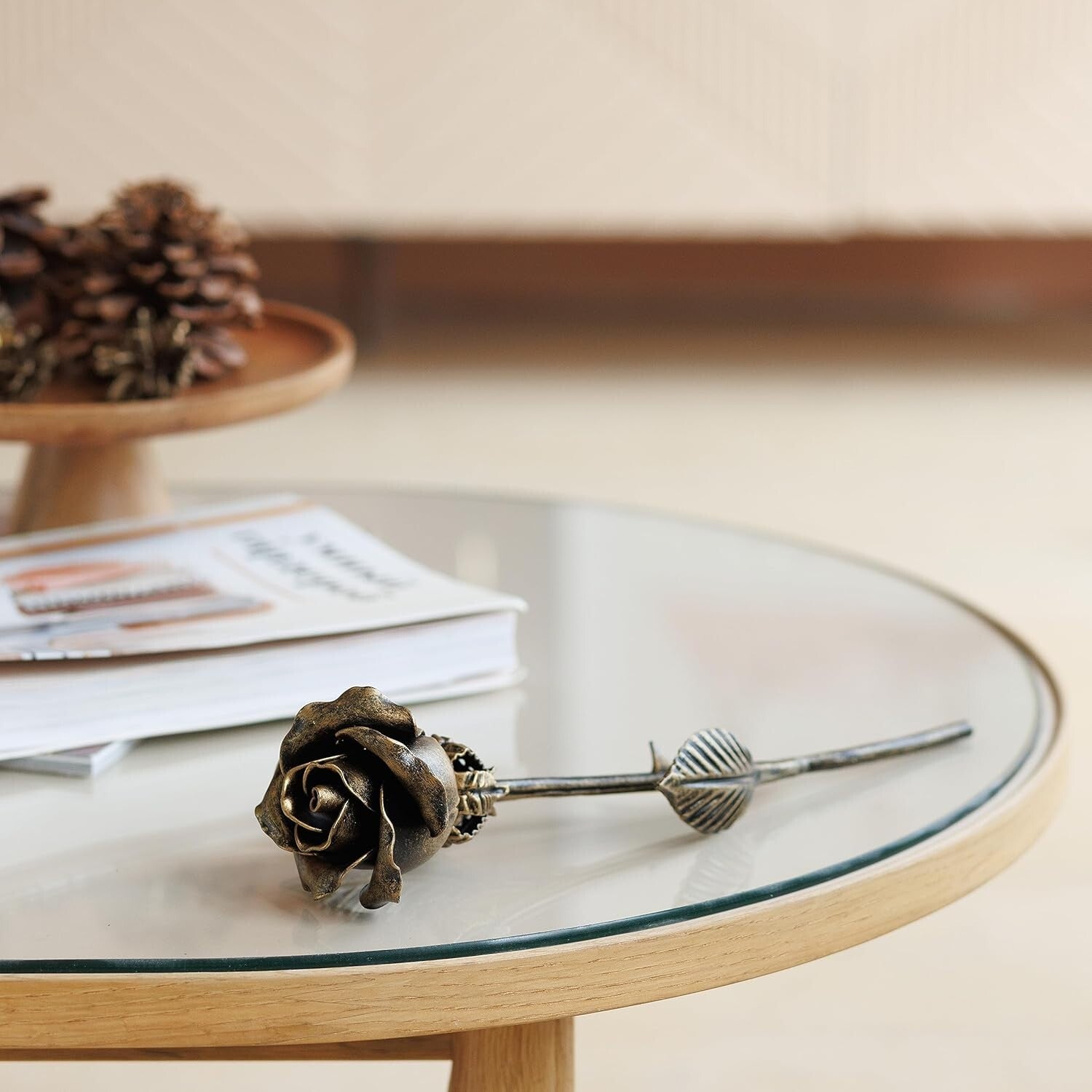 Elegant Handcrafted Bronze Rose - Perfect for Valentine’s Day and Weddings