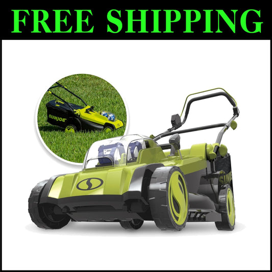 Lightweight 48-Volt Mulching Lawn Mower with Dual Batteries & Adjustable Heights